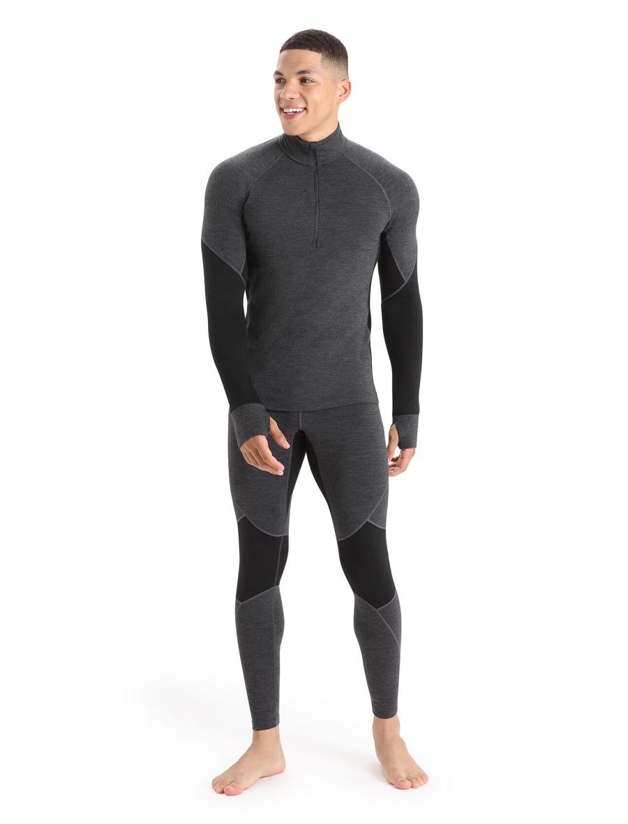 Icebreaker BodyfitZone™ Merino 260 Zone Thermal Miesten Leggingsit Mustat | FI 1138CTVE